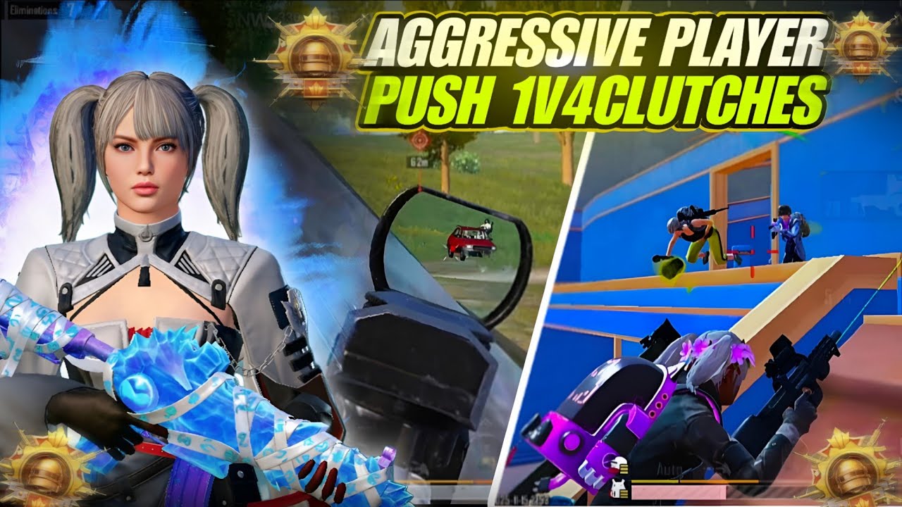 Aggressive player Pushing Intense fight Solo VS Squad 1V4 Clutches ...