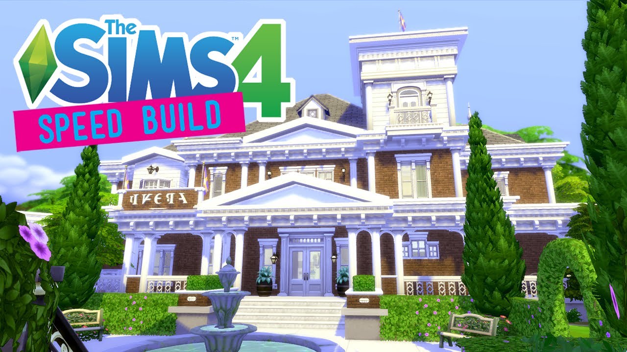 The Sims 4 Speed Build Sorority Fraternity House Collab W