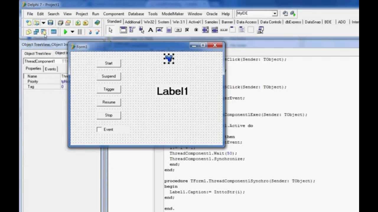 Tstrings delphi. Events делфи 7. delphi gui example.
