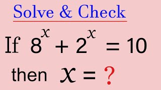 Nice Exponential Problem | Math Olympiad Training