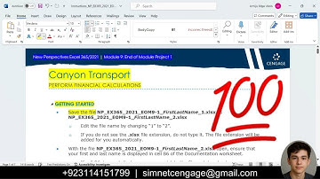 New Perspectives Excel 365/2021 | Module 9: End of Module Project 1 #CanyonTransport #excelmodule9