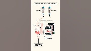 Wire Proximity AC Sensor Connection with Contactor✨#shorts