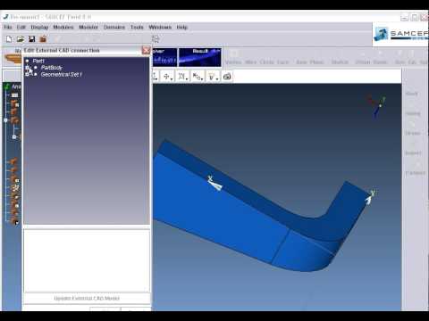 SAMCEF Field using CAPRI from CADNexus : import and update the geometry