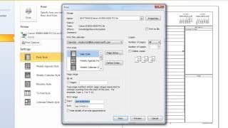 Outlook 2010: How To Print Calendars