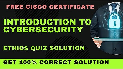 #cisco #cybersecurity  introduction to cyber security | ethics quiz solution | Cisco