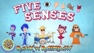 Video thumbnail of "5 Senses - a new Counting Song by Rock'n'Rainbow from Let's Boogie - Music for kids by Howdytoons"