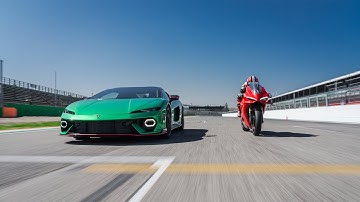 Lamborghini Temerario VS Ducati Panigale V4: an adrenaline-fuelled drag race
