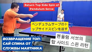 Return Top Side Spin of Pendulum Serve 펜듈럼 서브의 탑 사이드 스핀 리턴 ペンデュラムサーブのトップサイドスピンを返す