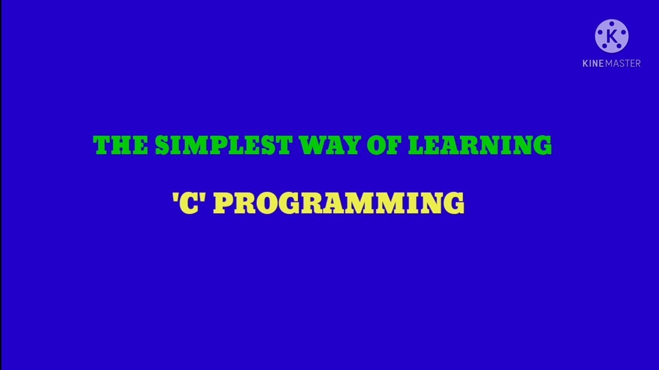 SIMPLEST WAY OF WRITING 'C' PROGRAM - YouTube