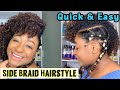 Quick &amp; Easy Side Braid Hairstyle for Natural Hair
