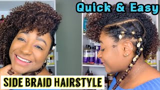 Quick &amp; Easy Side Braid Hairstyle for Natural Hair