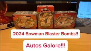 HUGE AUTO HITS OUT OF 3 BLASTERS OF NEW PRODUCT RELEASE OF 2024 BOWMAN BASEBALL!! AWESOME PARALLELS!