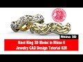 Knot Ring 3D Model Tutorial in Rhino 6 (2018)- Jewelry CAD Design Tutorial #28