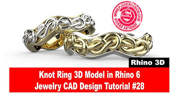 Knot Ring 3D Model Tutorial in Rhino 6 (2018)- Jewelry CAD Design Tutorial #28