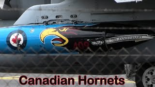 4 Canadian F-18 Hornets depart Prestwick Airport [4K/UHD]