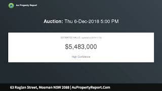 63 Raglan Street, Mosman NSW 2088 | AuPropertyReport.Com
