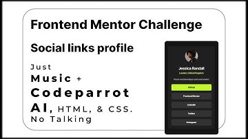 Frontend Mentor - Social links profile - Figma, Using AI, HTML, CSS, and Music