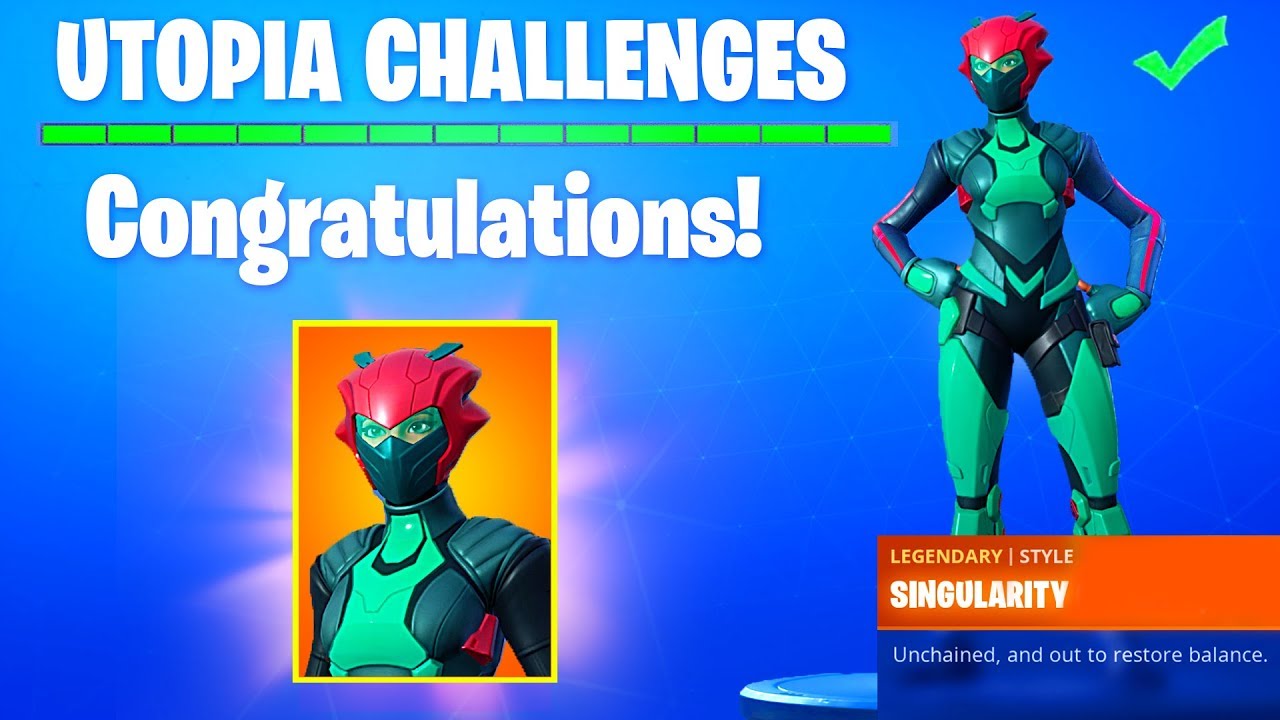 Utopia Skin Is Revealed Fortnite Season 9 Secret Skin Confirmed Free Reward Singularity Skin Youtube