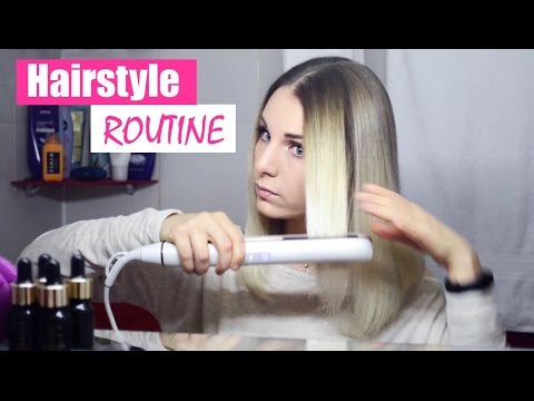 Моя НОВАЯ УКЛАДКА на каждый день | Выпрямление волос Hairstyle Routine