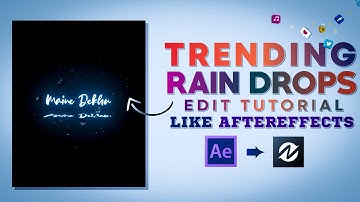 New Trending Rain drops video editing tutorial in alight motion and Node 2021 || Abhi Tech Icon