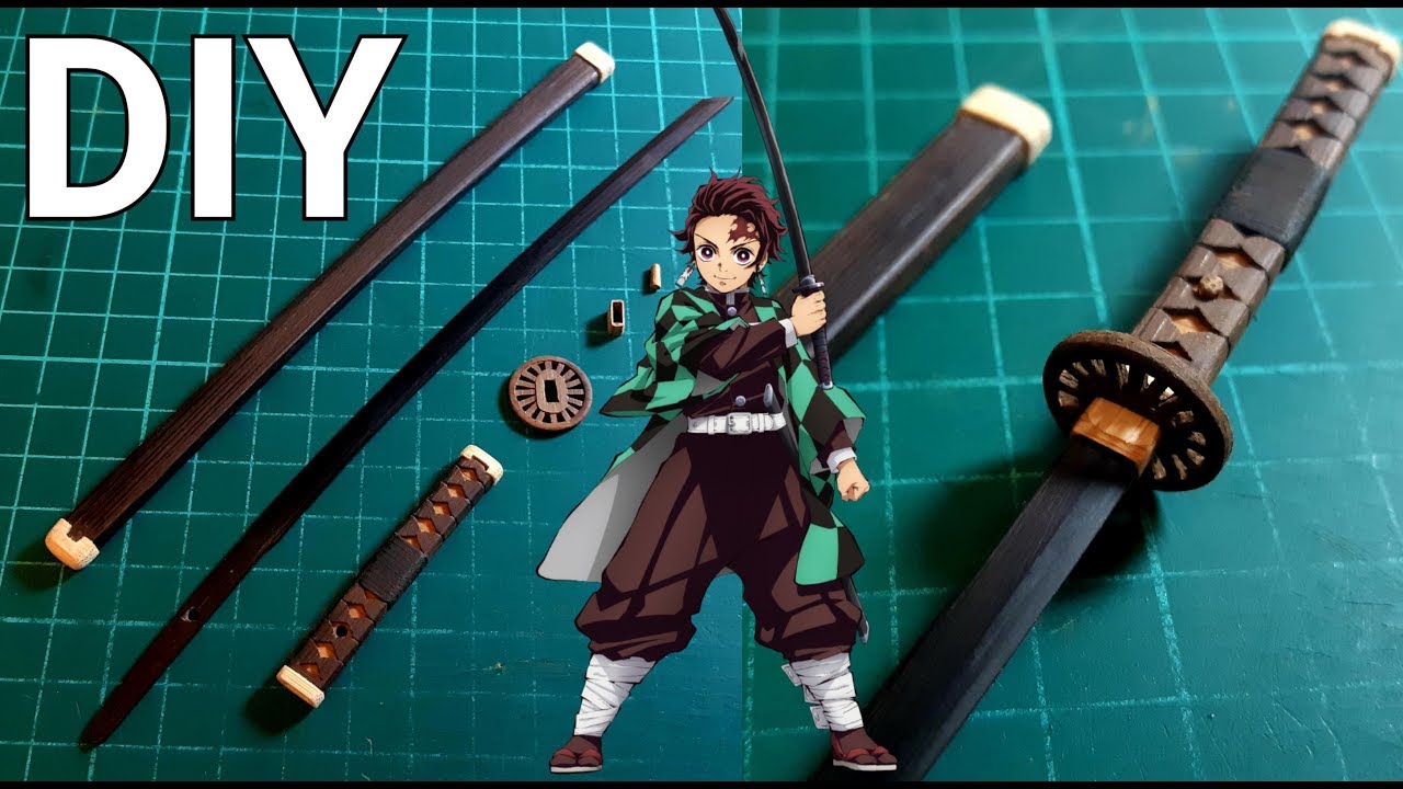 KATANA TANJIRO DEMON SLAYER!!! (TUTORIAL) kimetsu no yaiba DIY