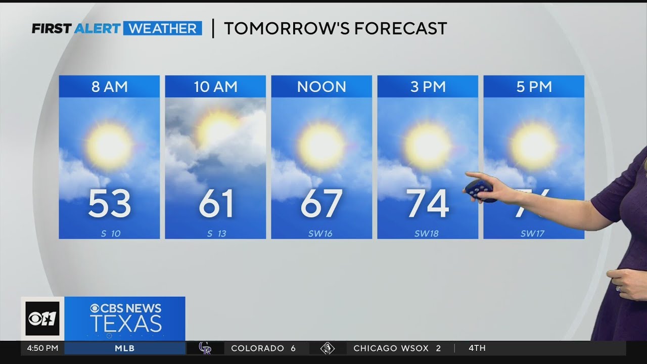 Partly cloudy skies, breezy and highs in the 70s for North Texas - YouTube
