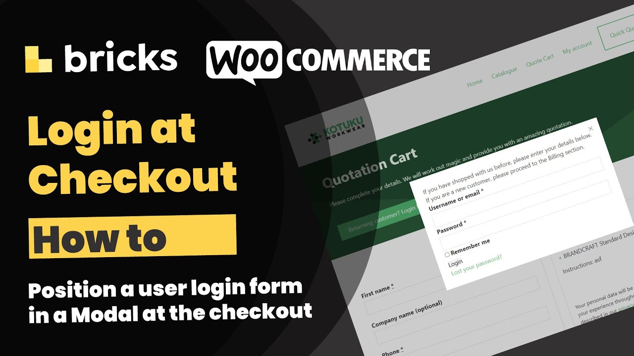 Bricks Builder & WooCommerce: Better way to add the user login form at ...