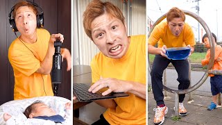 【Funny Dad🕺🎉】 Yoshipapa's funny video🥳🥳🥳#longvideo#よしパパ#baby #dad#checkitout 👍#happening💥