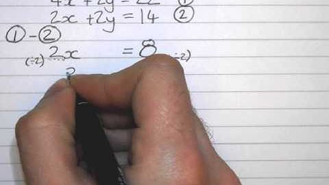 simultaneous equations part1: elimination