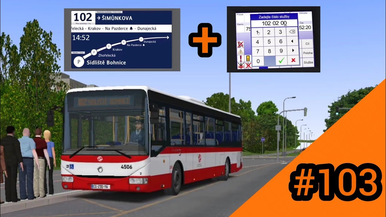 OMSI 2 #103 | Pražská severojižní tangenta | Irisbus Crossway 12.8m (DPP) | 102》Šimůnkova