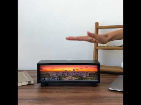 Нічник-панорама “Харків — залізобетон”, чорний (LED, Акумулятор, USB Type-C), відео 1