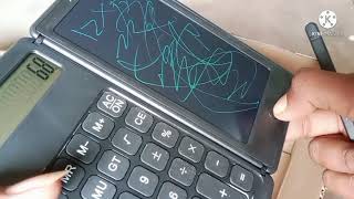 One of a kind 2 in 1 LCD E-Writer with 12 Digit Calculator/ gadget review Tamil channel/santhosh skm screenshot 5