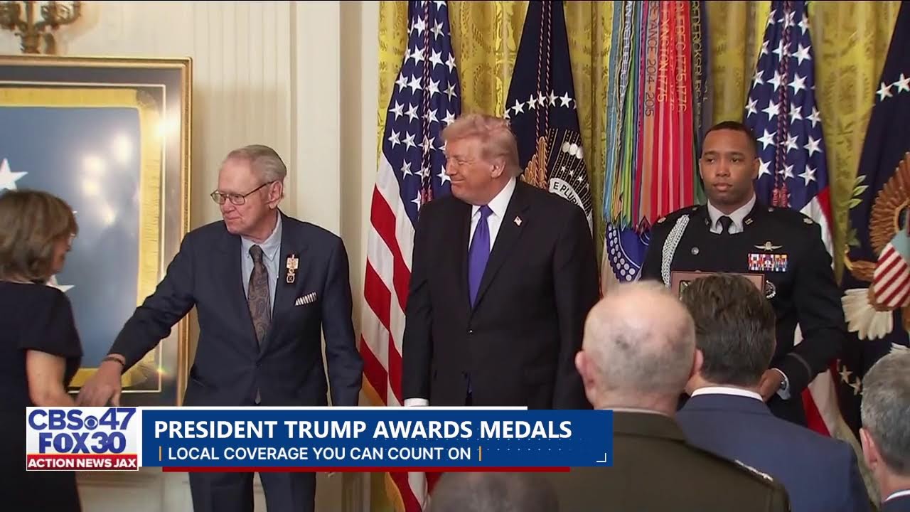 President Donald Trump gives update on Iran during Medal of Honor ceremony