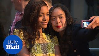 Naomie Harris poses with fans on the GQ awards red carpet - Daily Mail Profile
