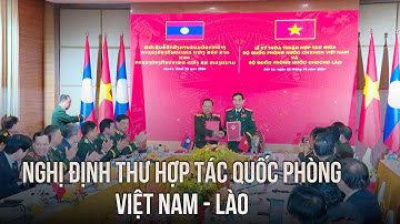 Hai đại tướng ký Nghị định thư hợp tác quốc phòng Việt Nam - Lào
