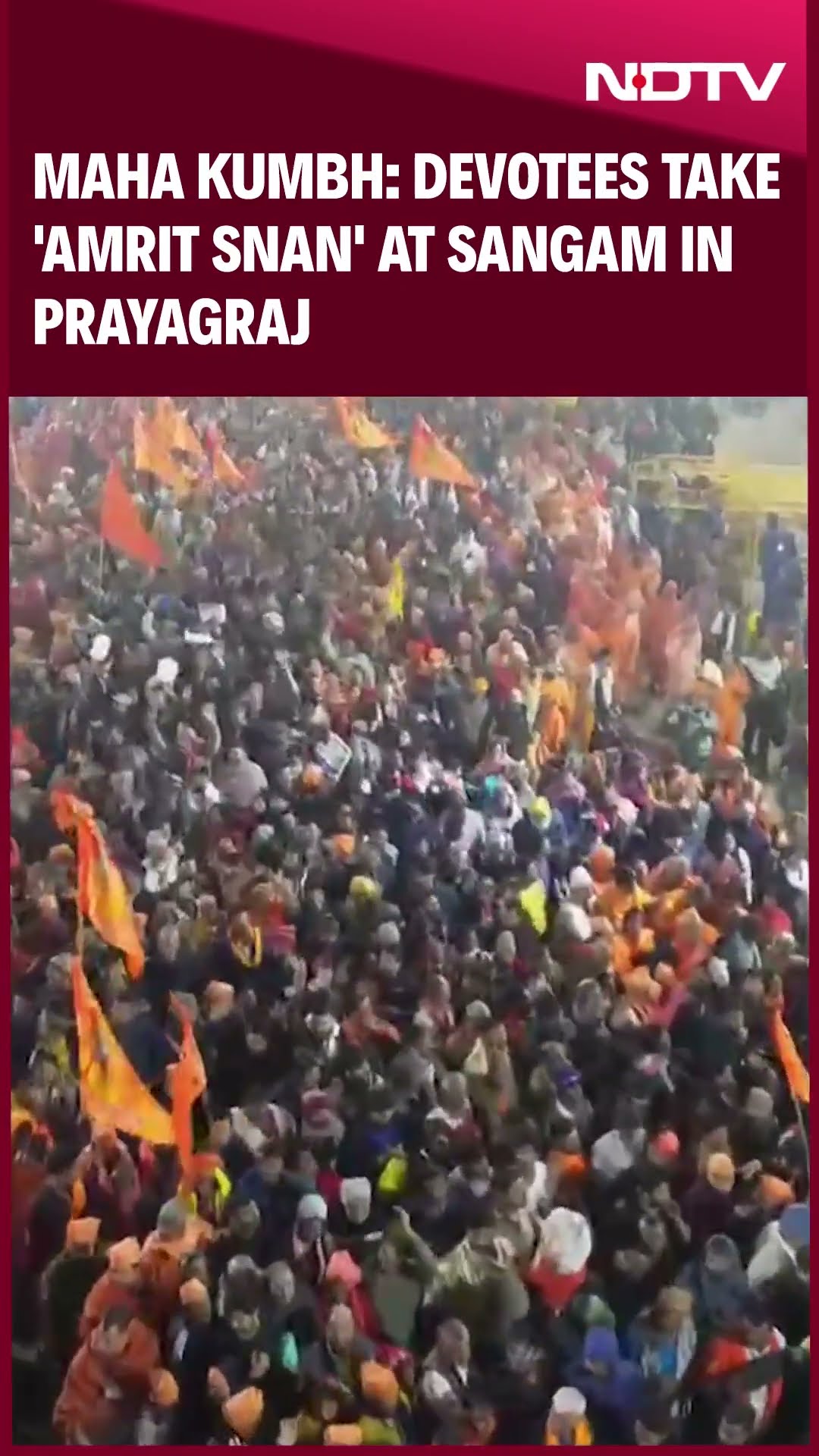 Maha Kumbh Day 2: Devotees Take 1st 'Amrit Snan' At Sangam In Prayagraj