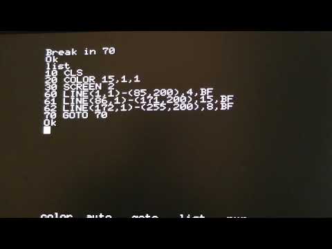 Drapeau français en langage MSX BASIC