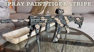 Spray painting AR-15 tiger strip