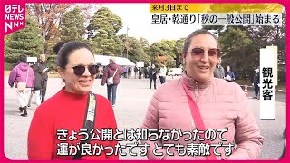 【皇居･乾通り】｢秋の一般公開｣きょうから始まる