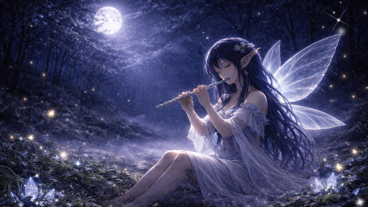 Moonlight Meadow Celtic Flute Sleep Music | Deep Sleep Fairy Forest Night