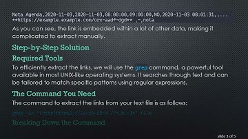 How to Extract All Links from a Text File Using Shell Scripting
