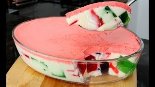 UMA SOBREMESA FÁCIL E DELICIOSA – GELATINA ESPECIAL COM MOUSSE