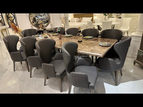 طقم طاوله طعام ١٠ كراسي
