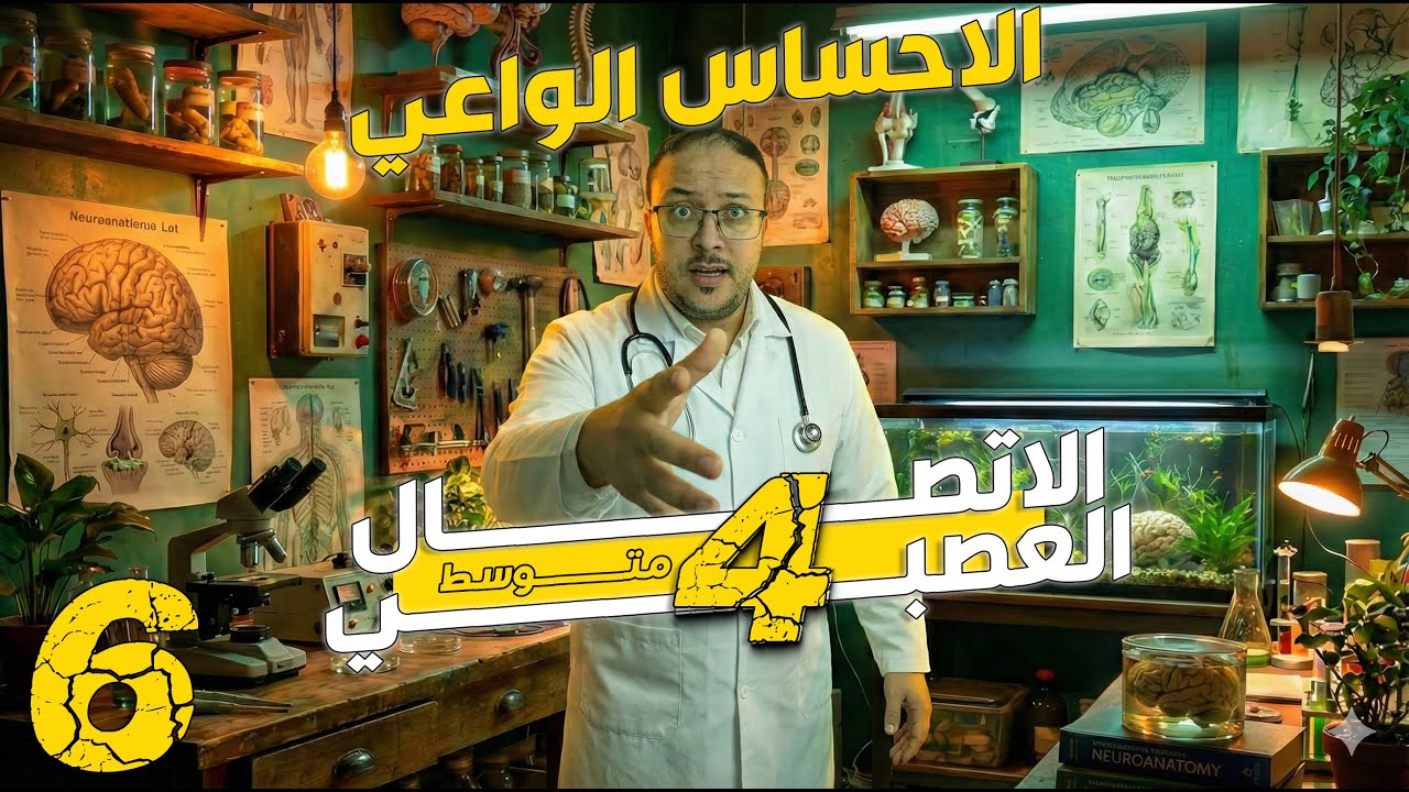 الدرس السادس : الاحساس الواعي ، الحس الشعوري ، ملخص الانشطة العصبية