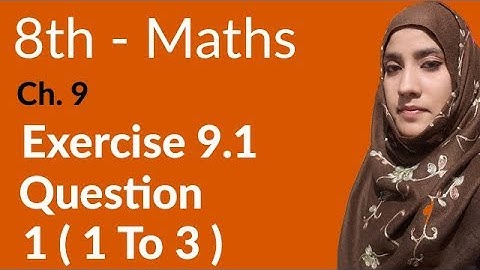 8th Class Math, Ch 9 - Areas And Volumes Exercise 9.1Q 1 Part (1 to 3) -8th Class Maths