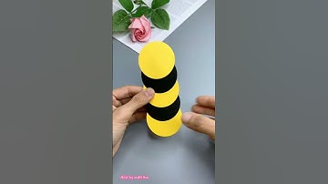 Cắt dán tạo hình con ong từ giấy #shorts #conong #nhatky  #mamnon #huongdan