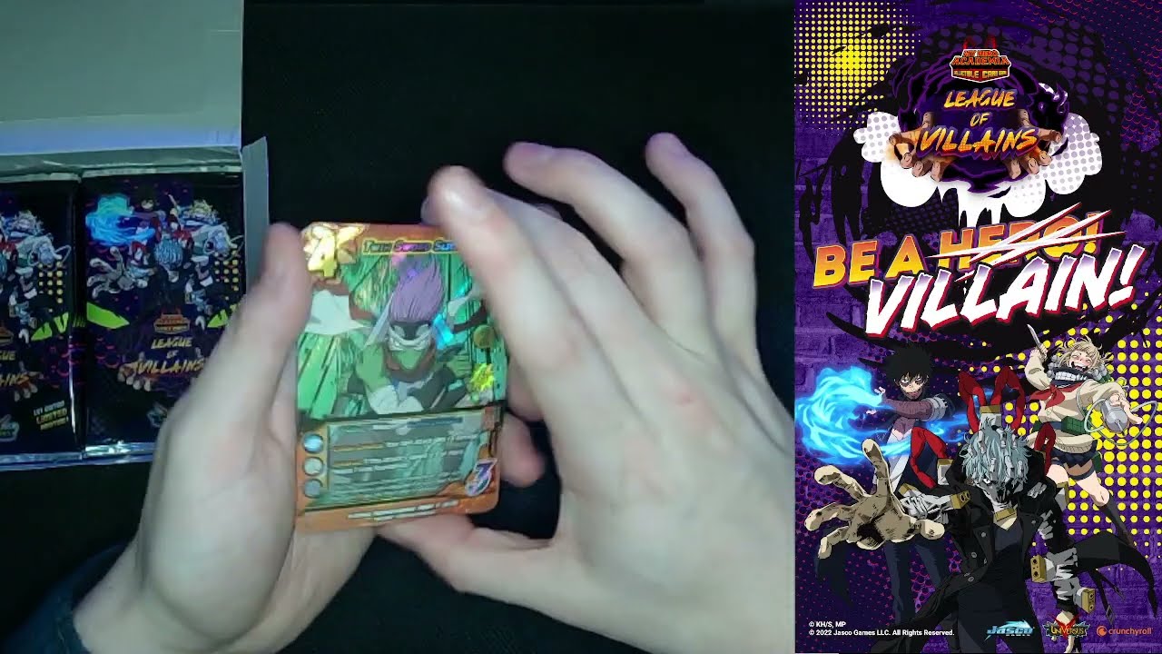 MHA CCG / Universus League of Villains Box Opening! + random card highlights~