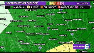 Live radar tracking storms moving through Central Texas