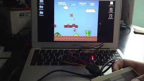 NES controller with Arduino Leonardo playing an NES emulator