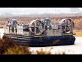 Hovercraft, U.S. Navy LCAC (Landing Craft, Air Cushioned) In Action